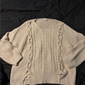 Cozy Cream Cable Knit Sweater